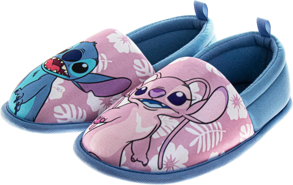 Disney Lilo and Stitch - Pantuflas de felpa para niños y niñas, pan...