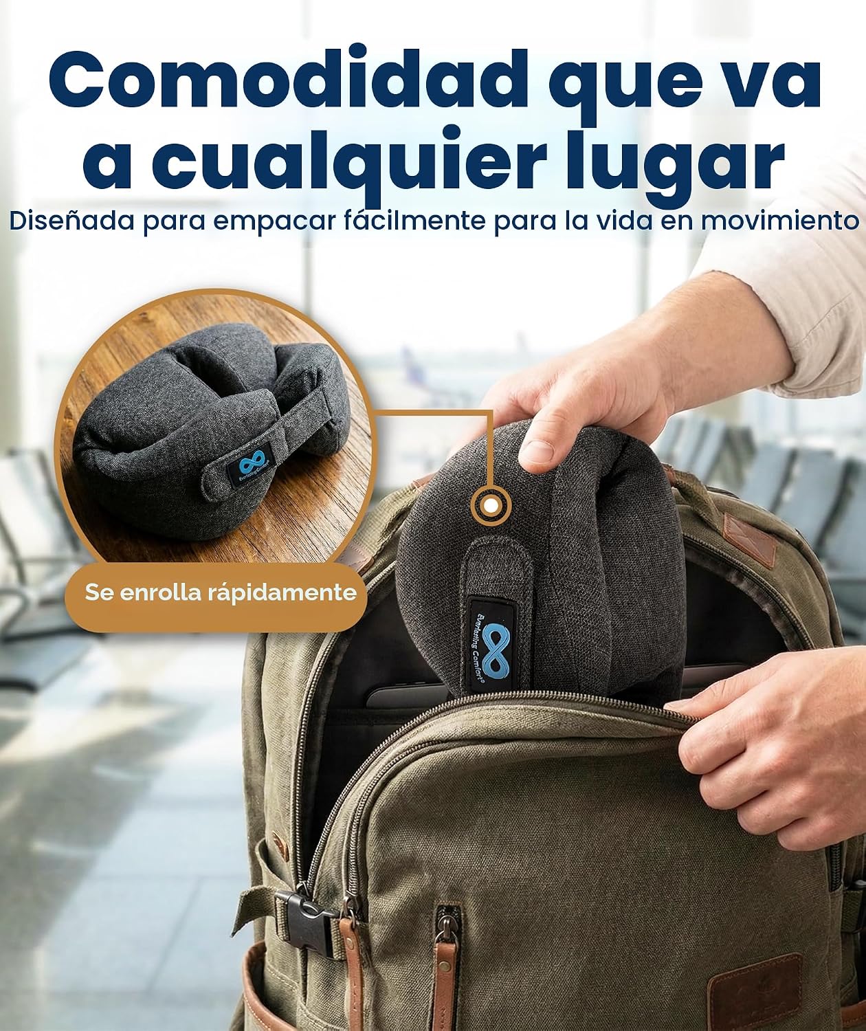 Everlasting Comfort Almohada cervical mejorada para aviones - Repos...