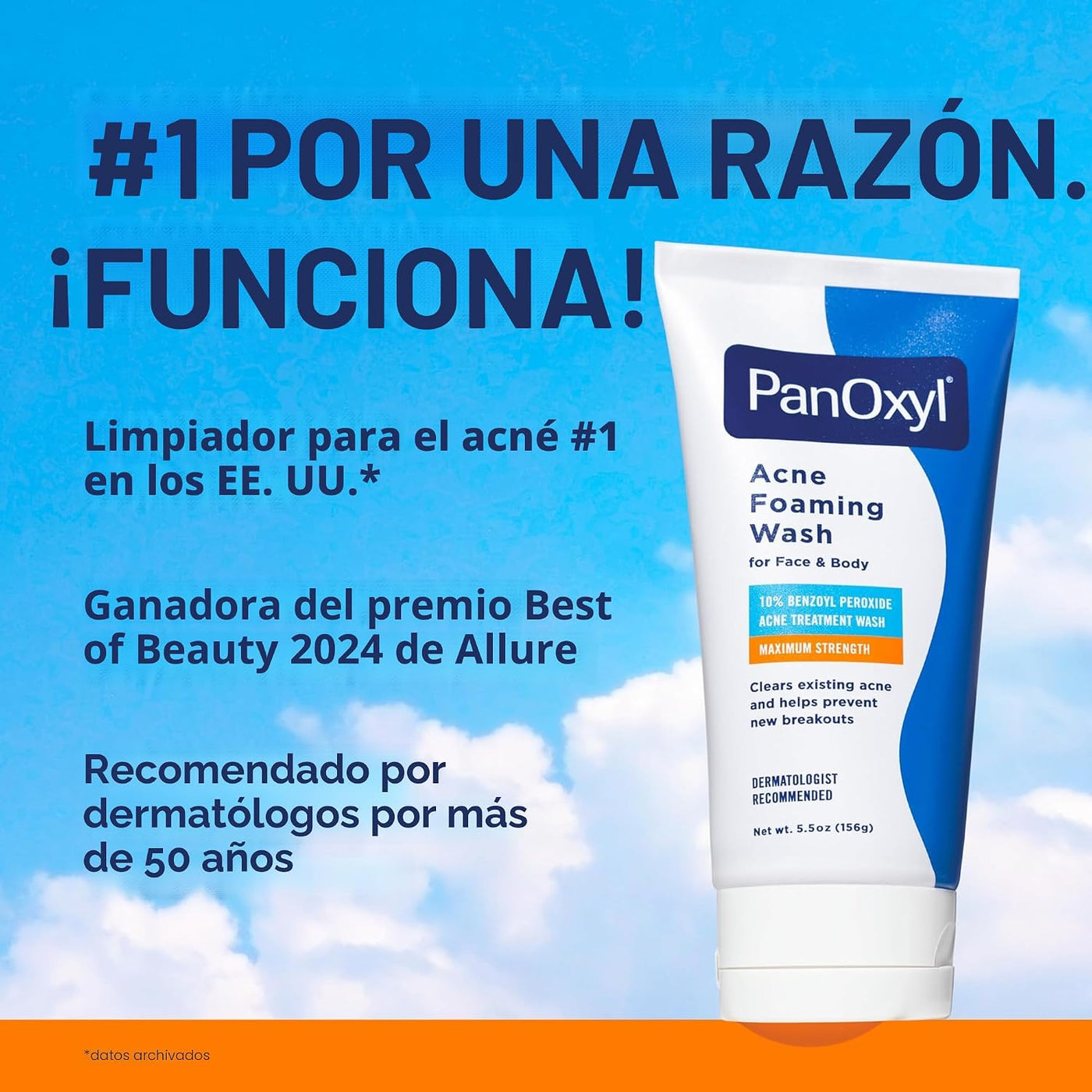 PanOxyl Lavado en Espuma - Peróxido de Benzoilo 10%