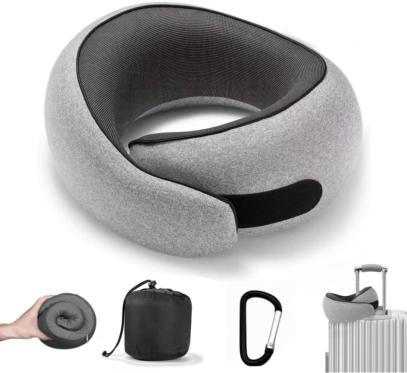 SZXYX Almohadas de viaje \u2013 Almohada cervical de espuma viscoel...