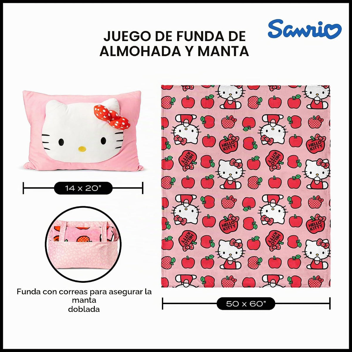Northwest Sanrio Hello Kitty Forever Sweet Silk Touch - Manta de Ti...
