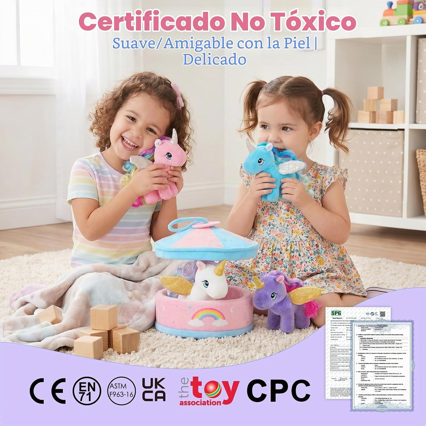 OUOZZZ Juguetes de unicornio para niñas, 4 mini peluches | Casa de...