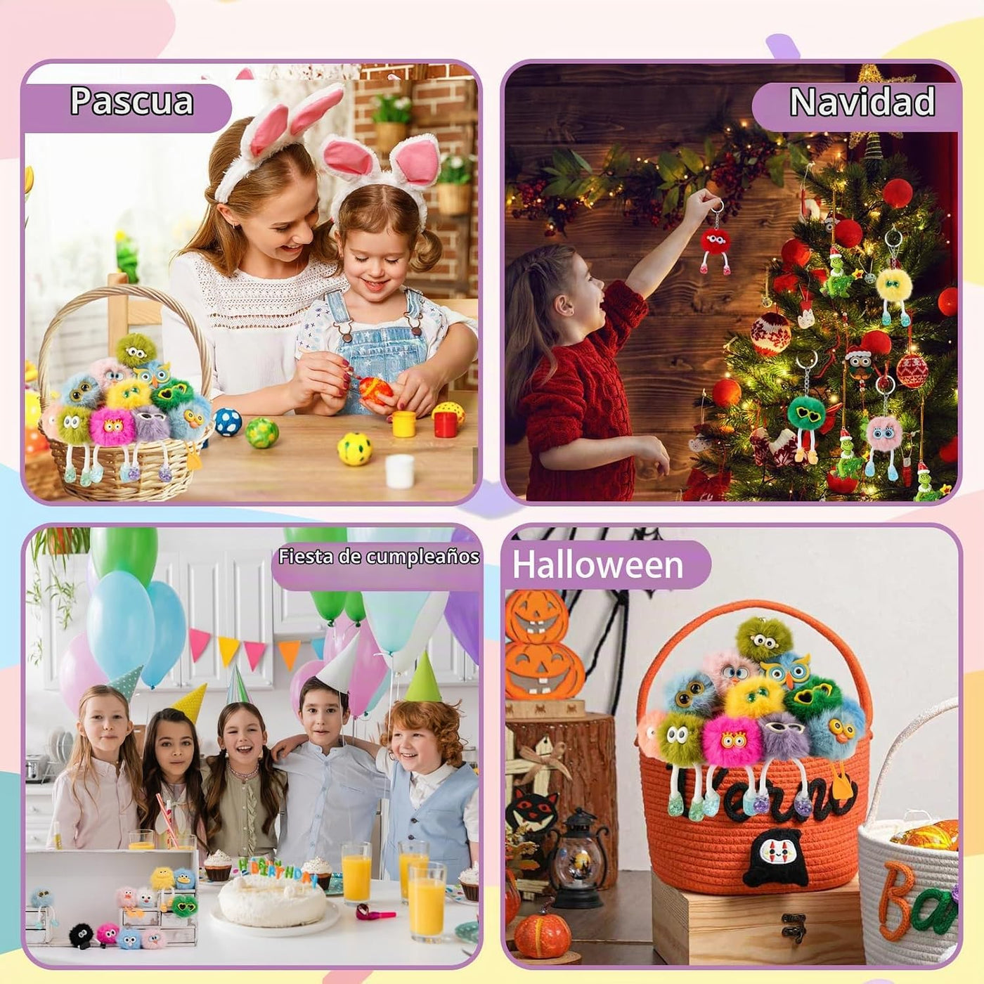 OMyFav 48 llaveros para recuerdos de fiesta, divertidos llaveros pa...