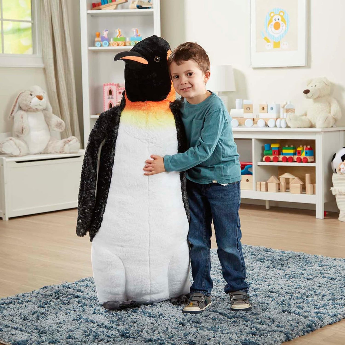 Melissa & Doug Peluche gigante realista de pingüino emperador d...