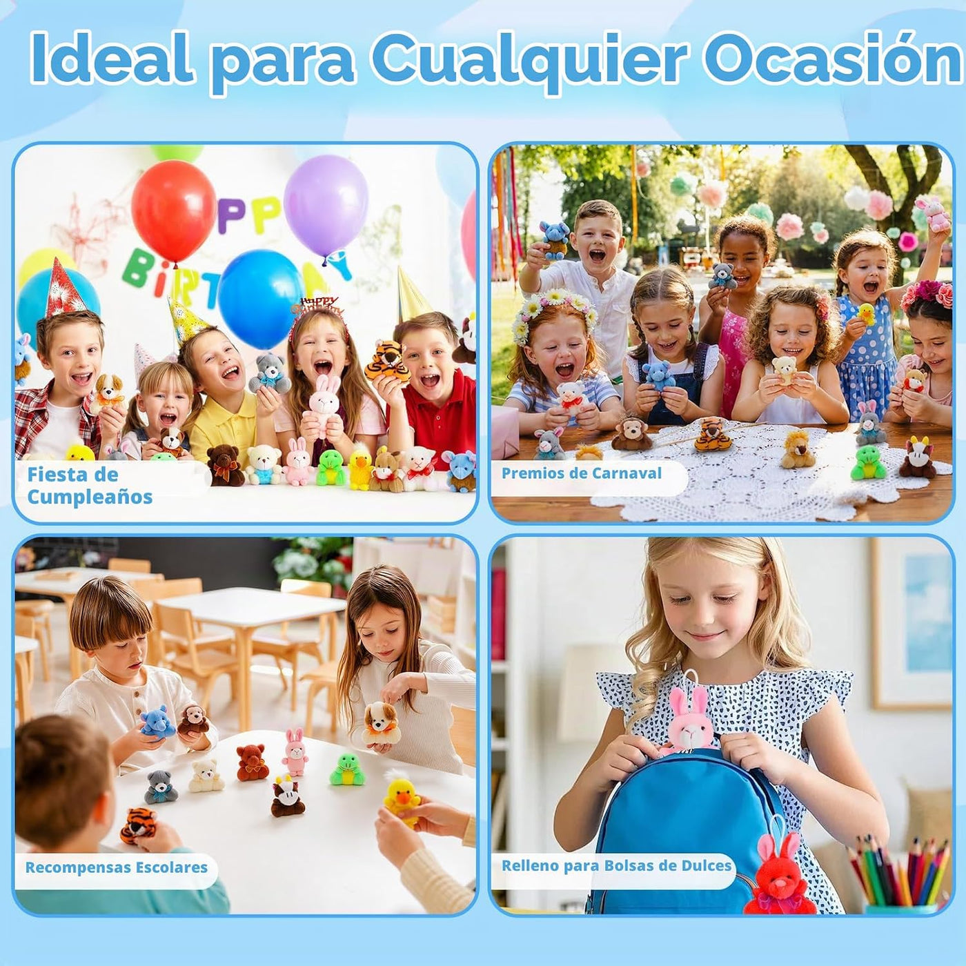 Gluaintdux Paquete de 24 mini juguetes de peluche a granel, animale...