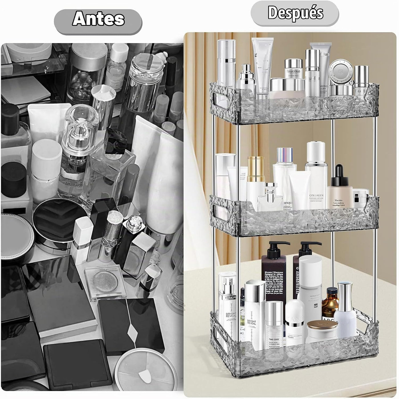 TENDER EPOCH Organizador de encimera de baño de 3 niveles, organiza...