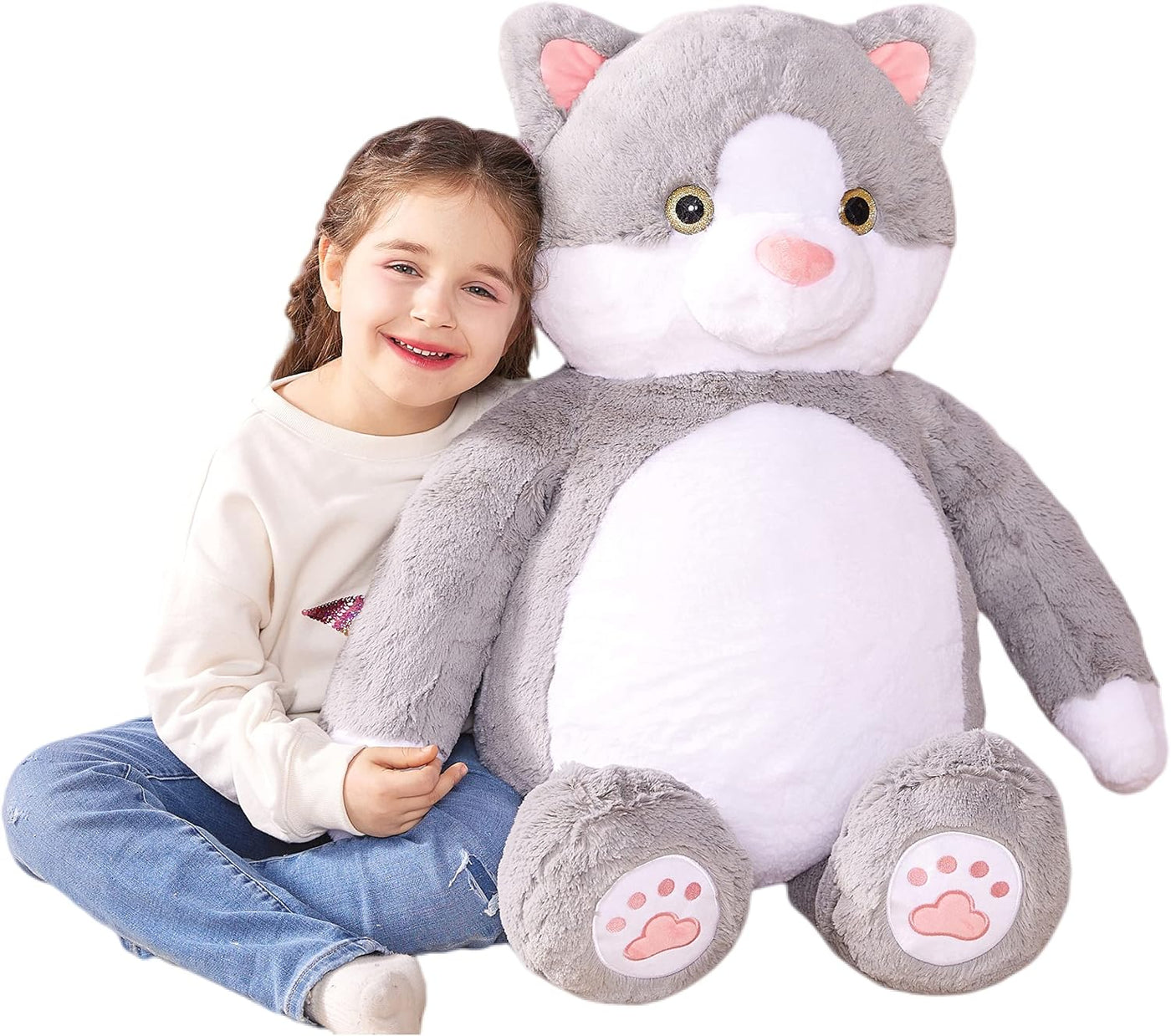 IKASA Juguete de Peluche de Gato Gigante, Gatito Grande Lindo de 30...