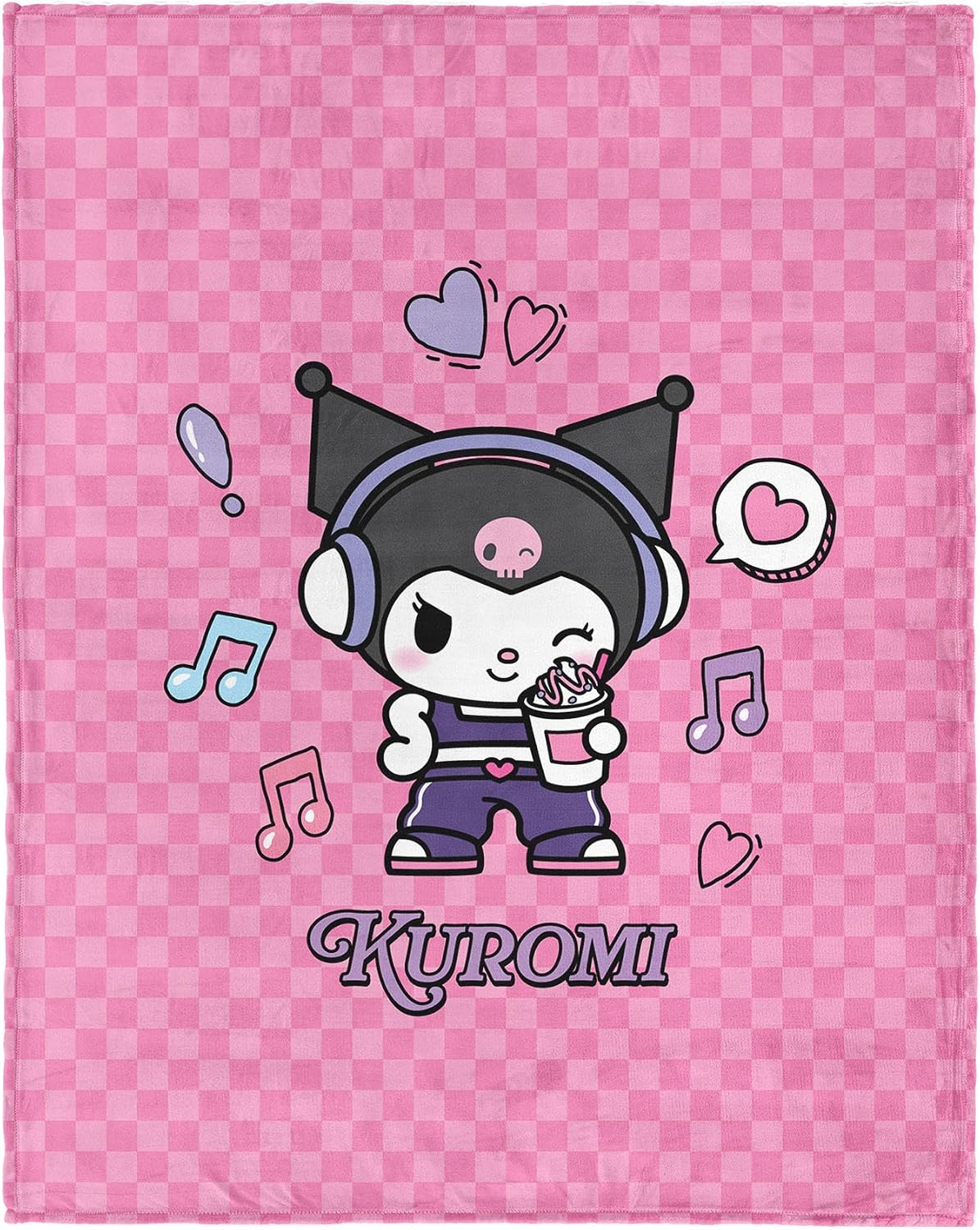 Kuromi - Manta de 46 x 60 pulgadas, con licencia oficial, manta de...