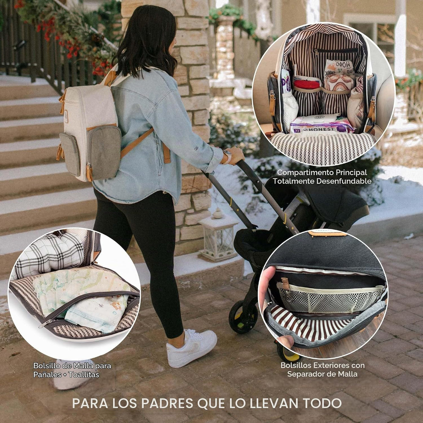 Parker Baby Co. Mochila de pañales original de abedul de 8 años - C...