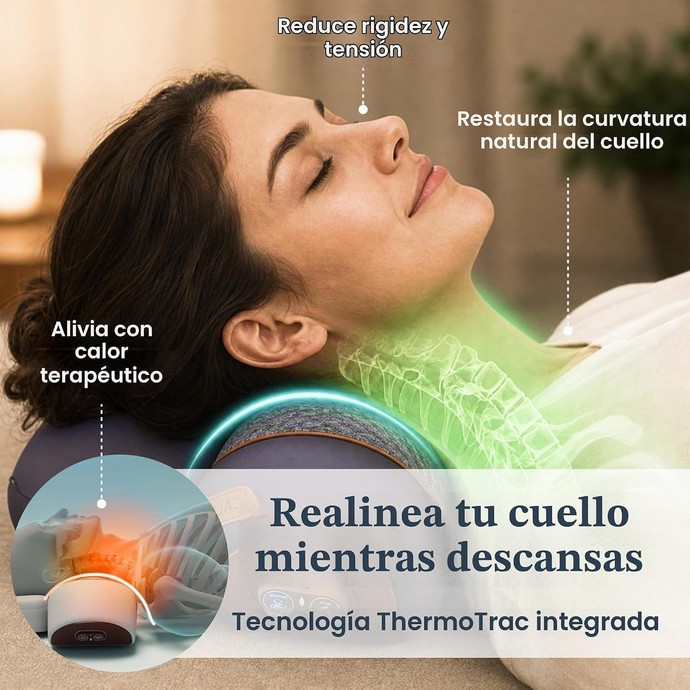 CALLIXE Original TheraPillow \u2013 Almohada masajeadora de cuello...