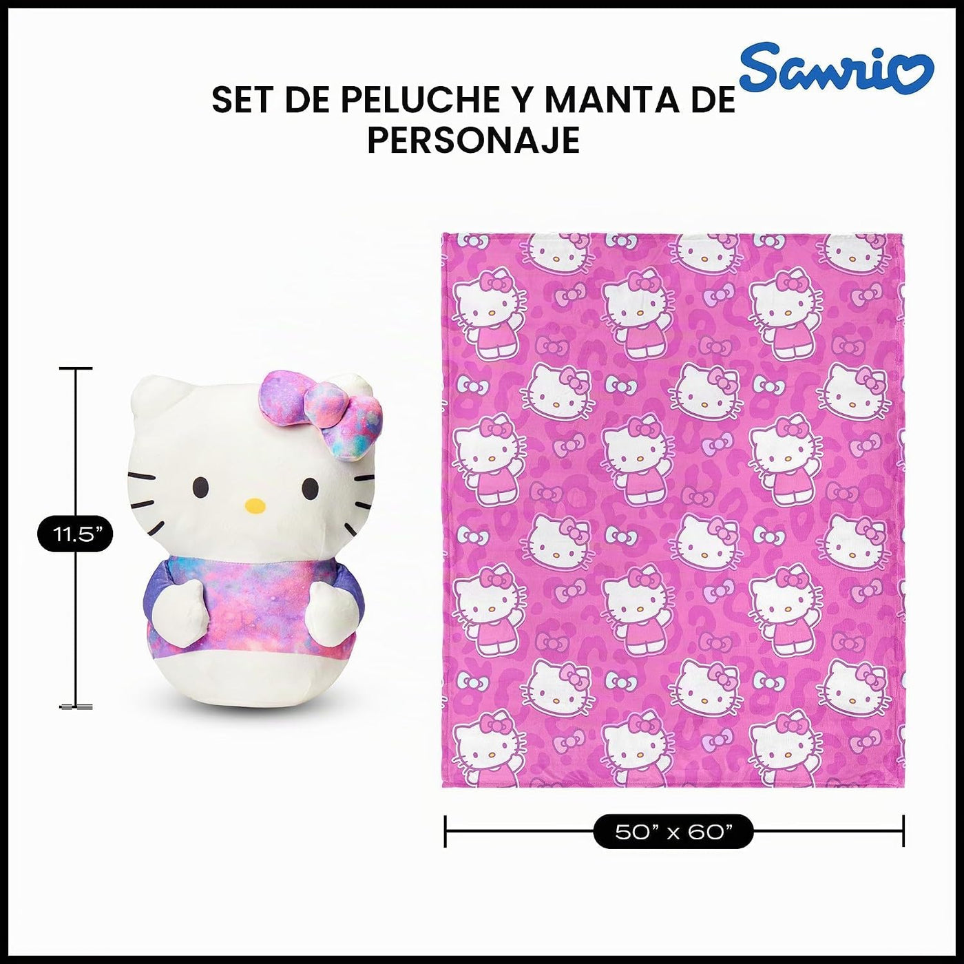 Northwest Sanrio Hello Kitty, juego de manta y abrazador, manta sua...