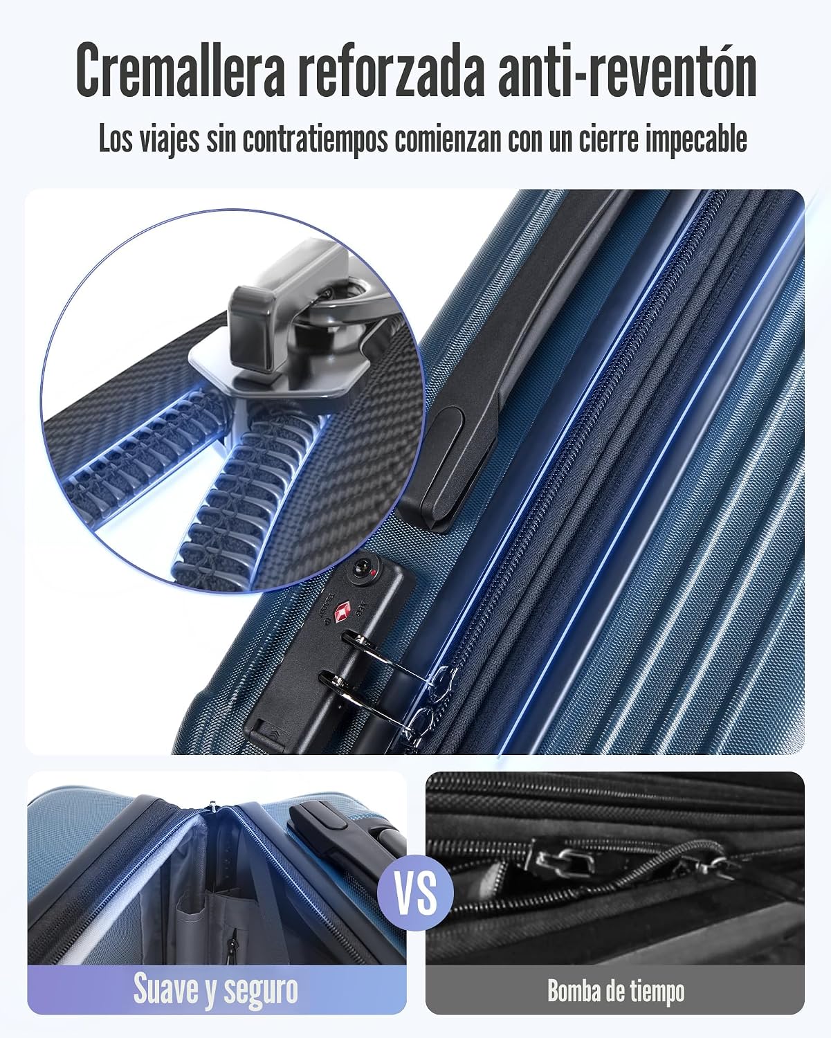 Juego de equipaje LIGHT FLIGHT de 3 valijas, equipaje de mano exten...