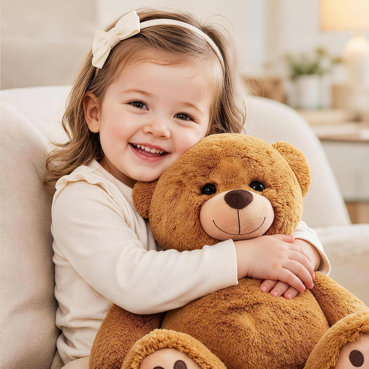 LotFancy Oso de peluche, peluche suave de 20 pulgadas, color marrón...