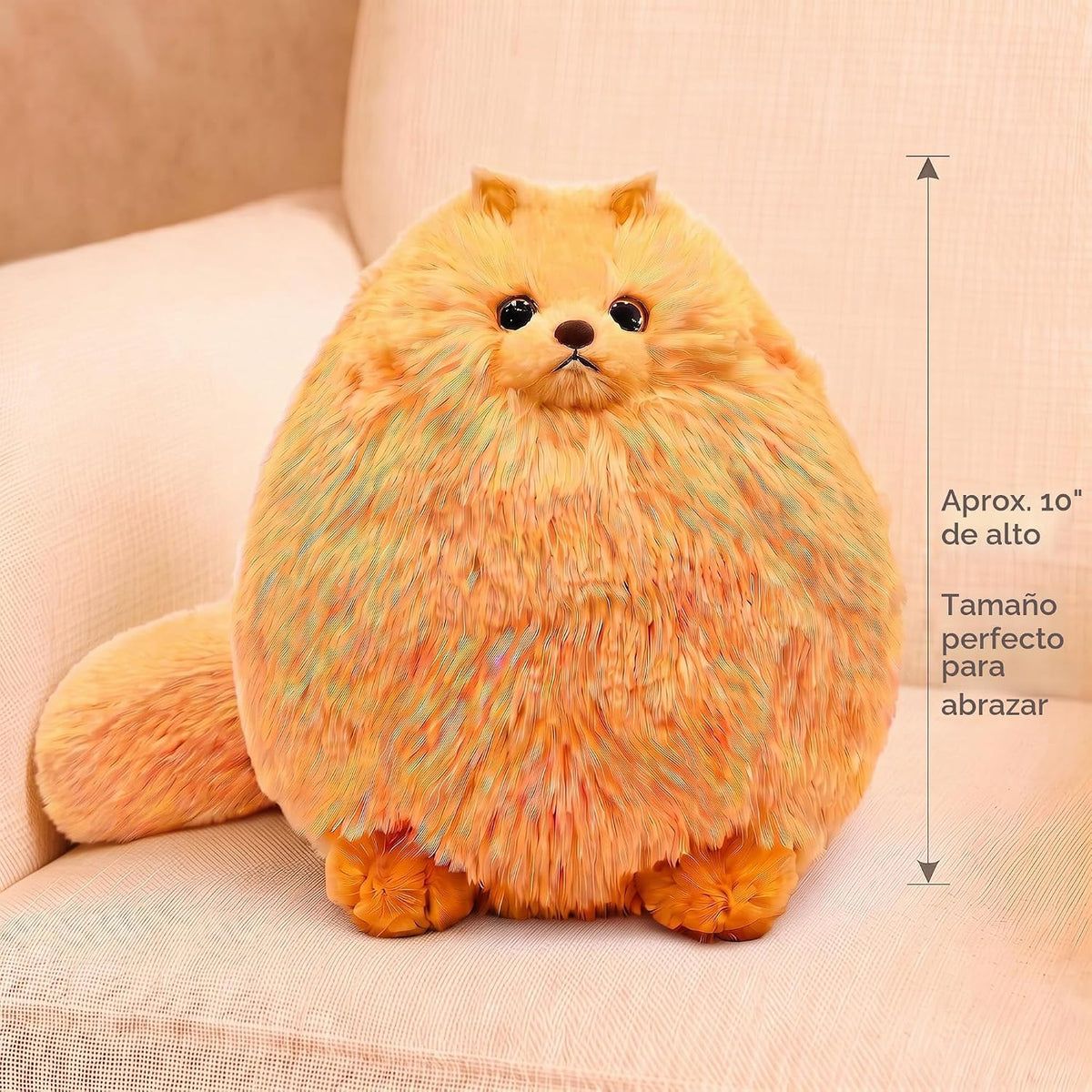 Winsterch - Gato de peluche de peluche, gato de peluche naranja de...
