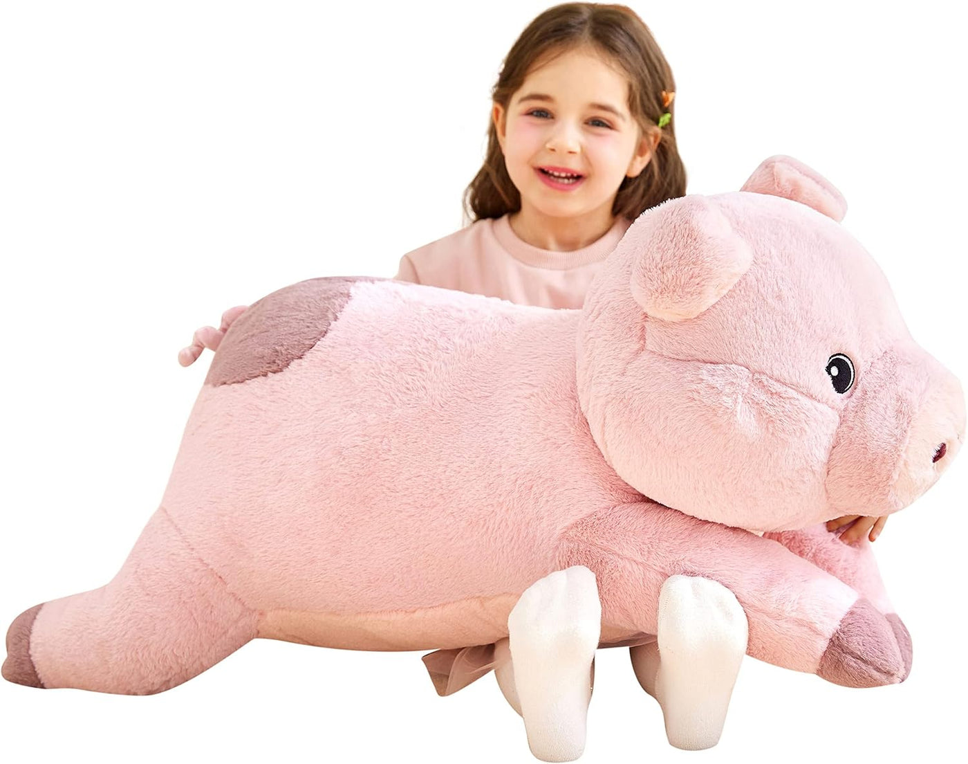 IKASA Peluche de cerdo gigante de 30 pulgadas, súper suave, sin cre...