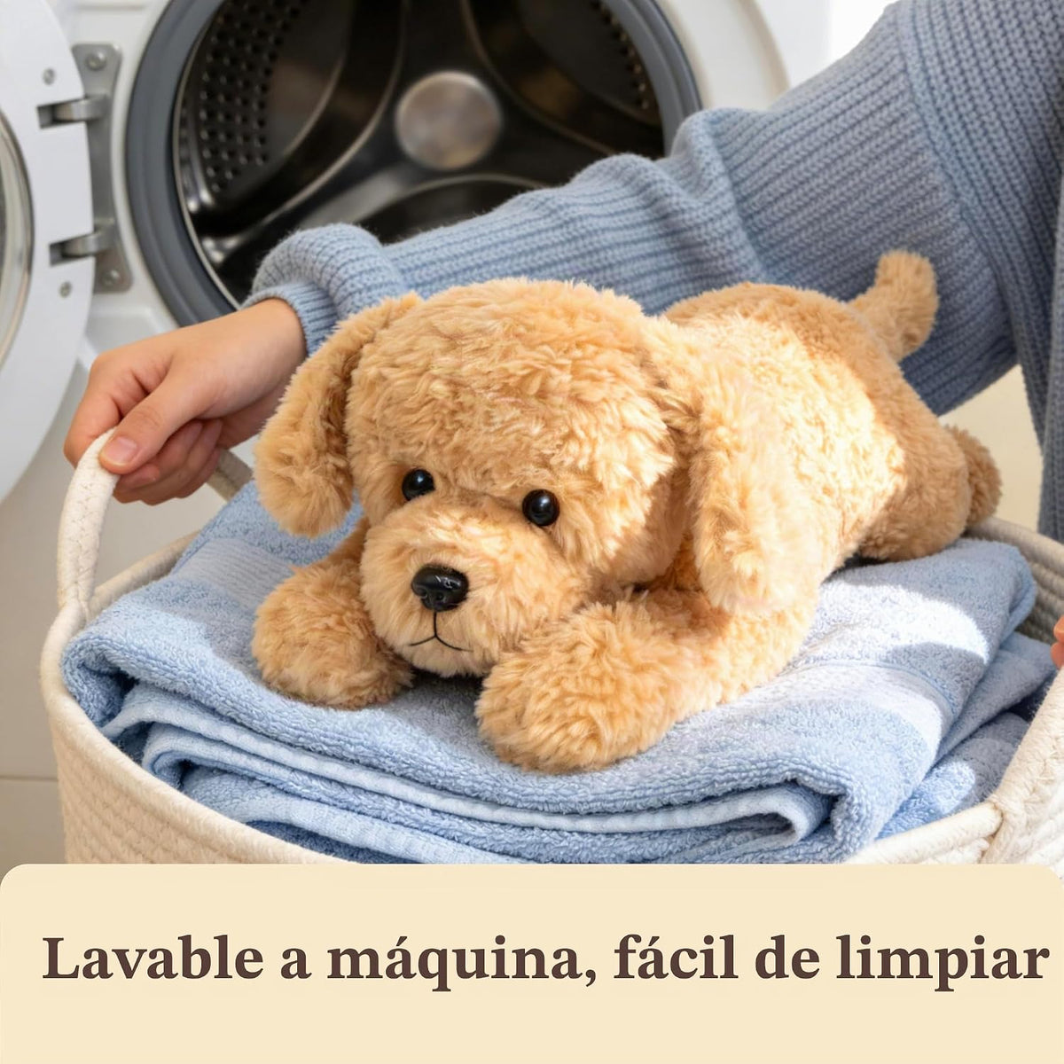 IKASA Juguete de peluche grande de Labrador para perro, cachorro gr...