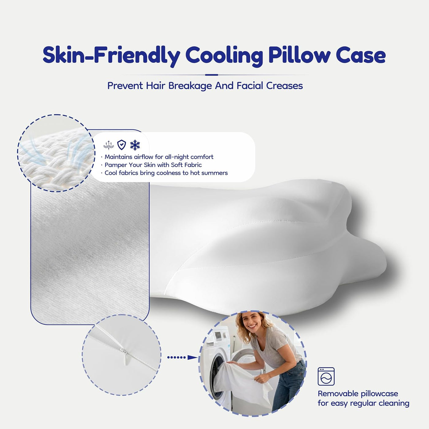 MOYEE Almohada grande de nube para dolor de cuello, cómoda almohada...