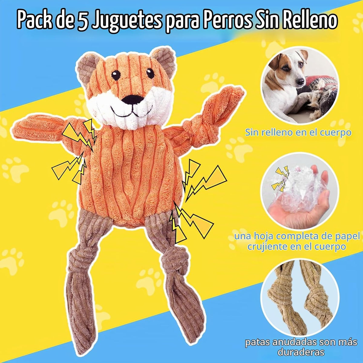 MRSOHRET - Juguetes chirriantes para perros, juguetes masticables d...