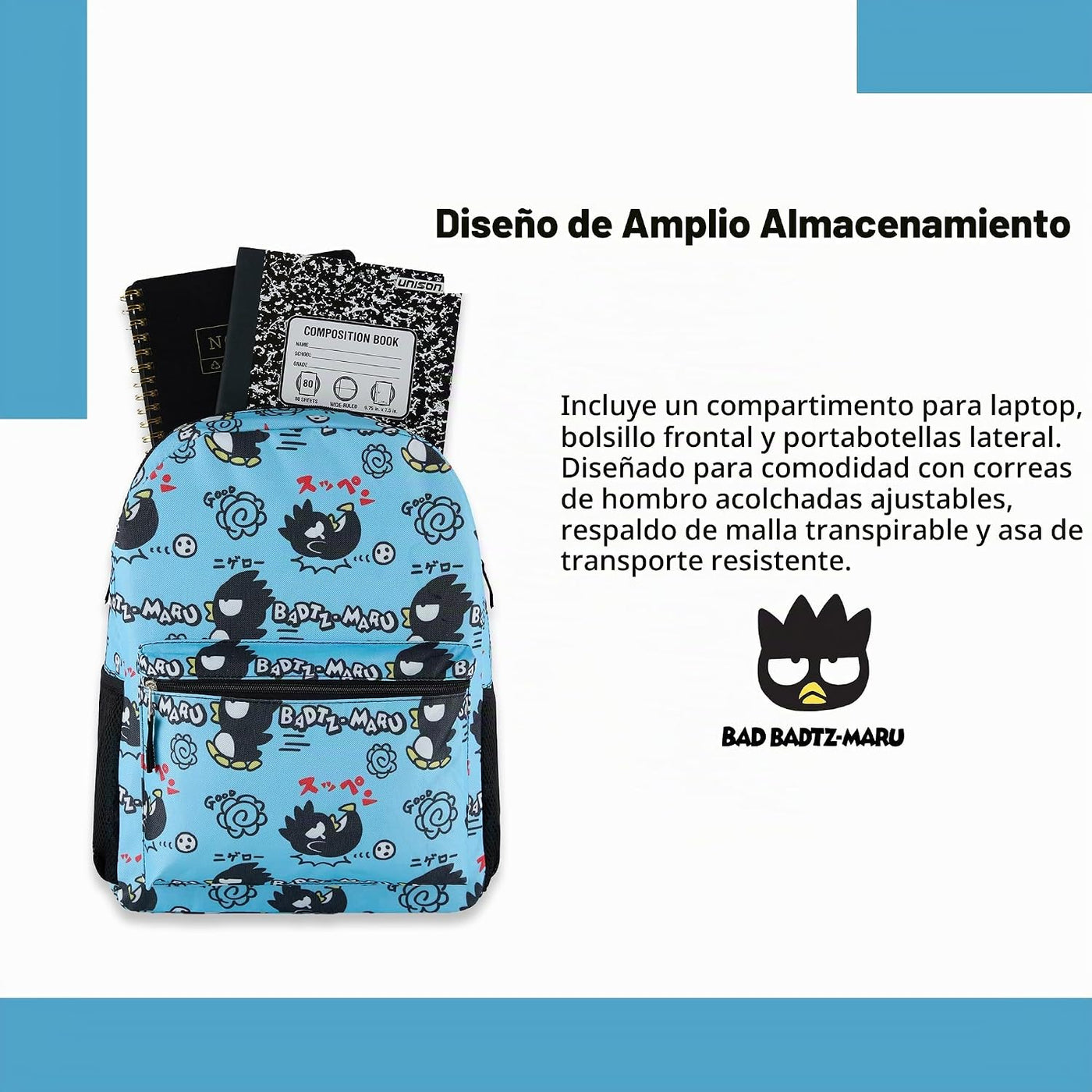 Mochila escolar completa Hello Kitty - My Melody, Kuromi, Keroppi,...