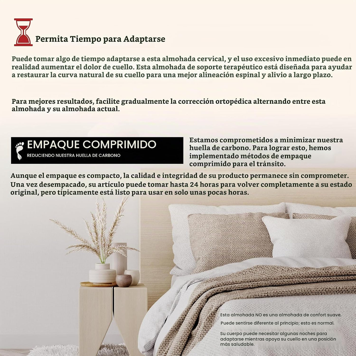Almohada cervical ergonómica Tri-Core para alivio del dolor de cuel...