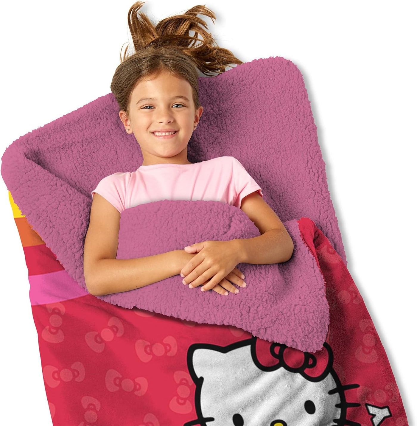 Saco de dormir Silk Touch Sherpa para niños y niñas, saco de dormir...