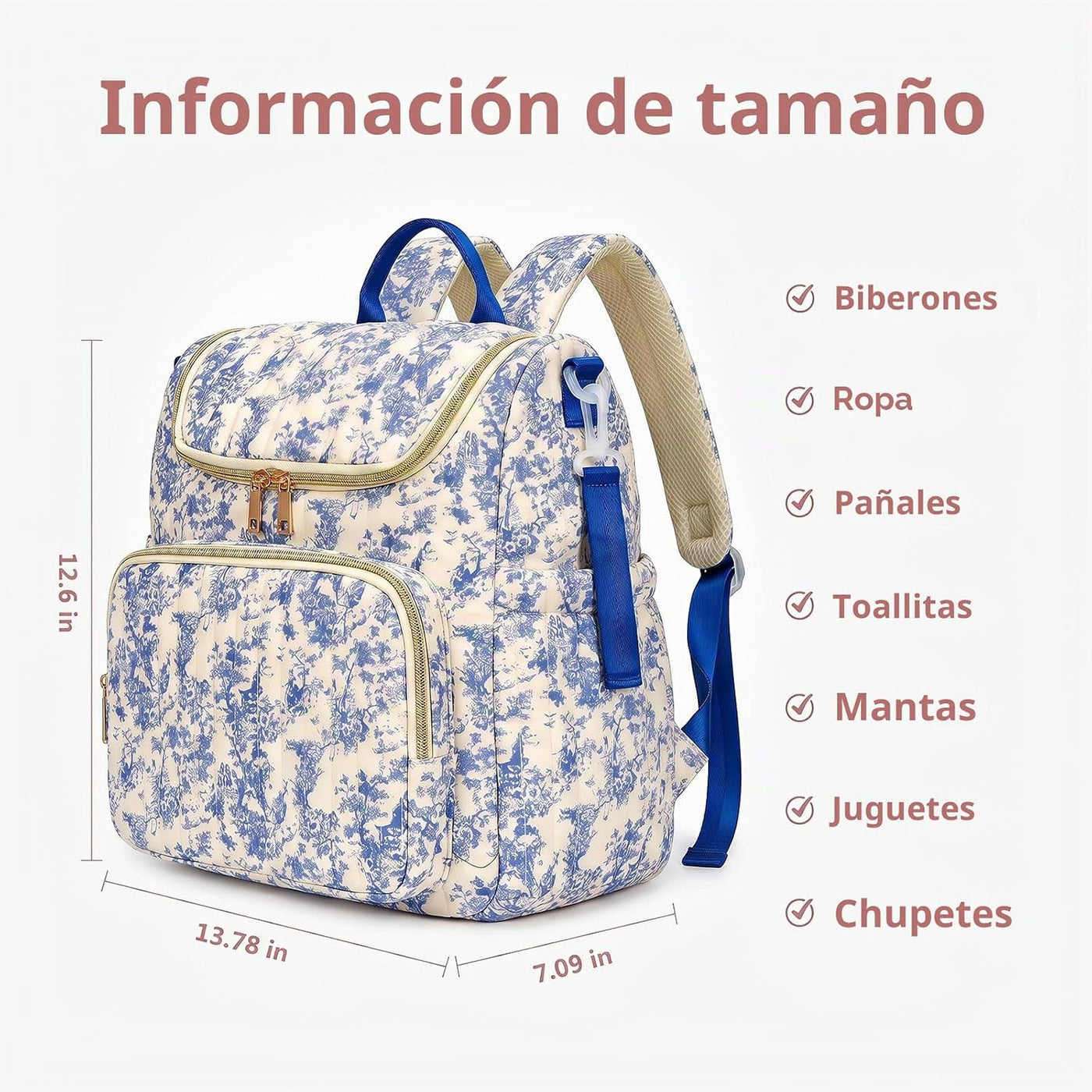 YESFIXS Mochila acolchada para pañales, mochila grande con estampad...