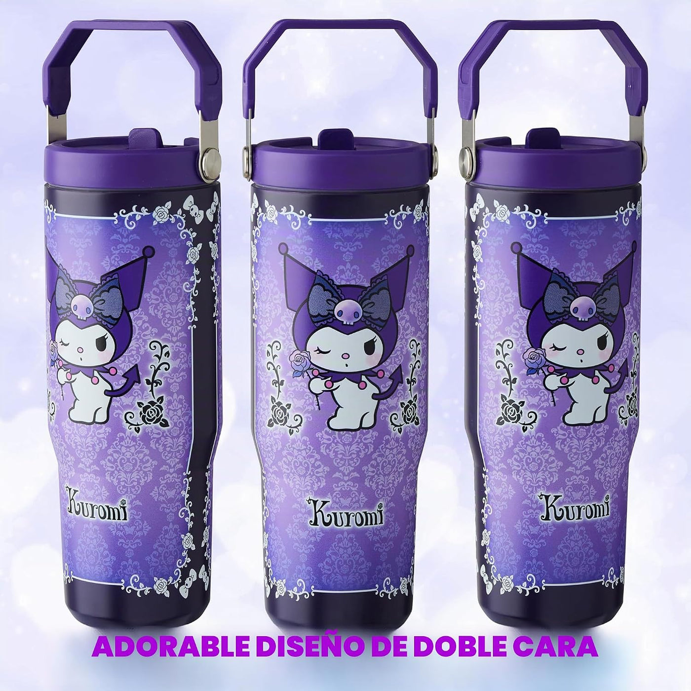 Get Trend Hello Kitty Sanrio Vaso con pajita de acero inoxidable de...