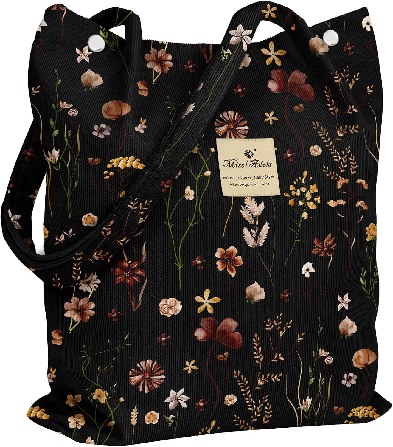Miss Adola Bolso tote de pana para mujer con diseño estético | Hebi...