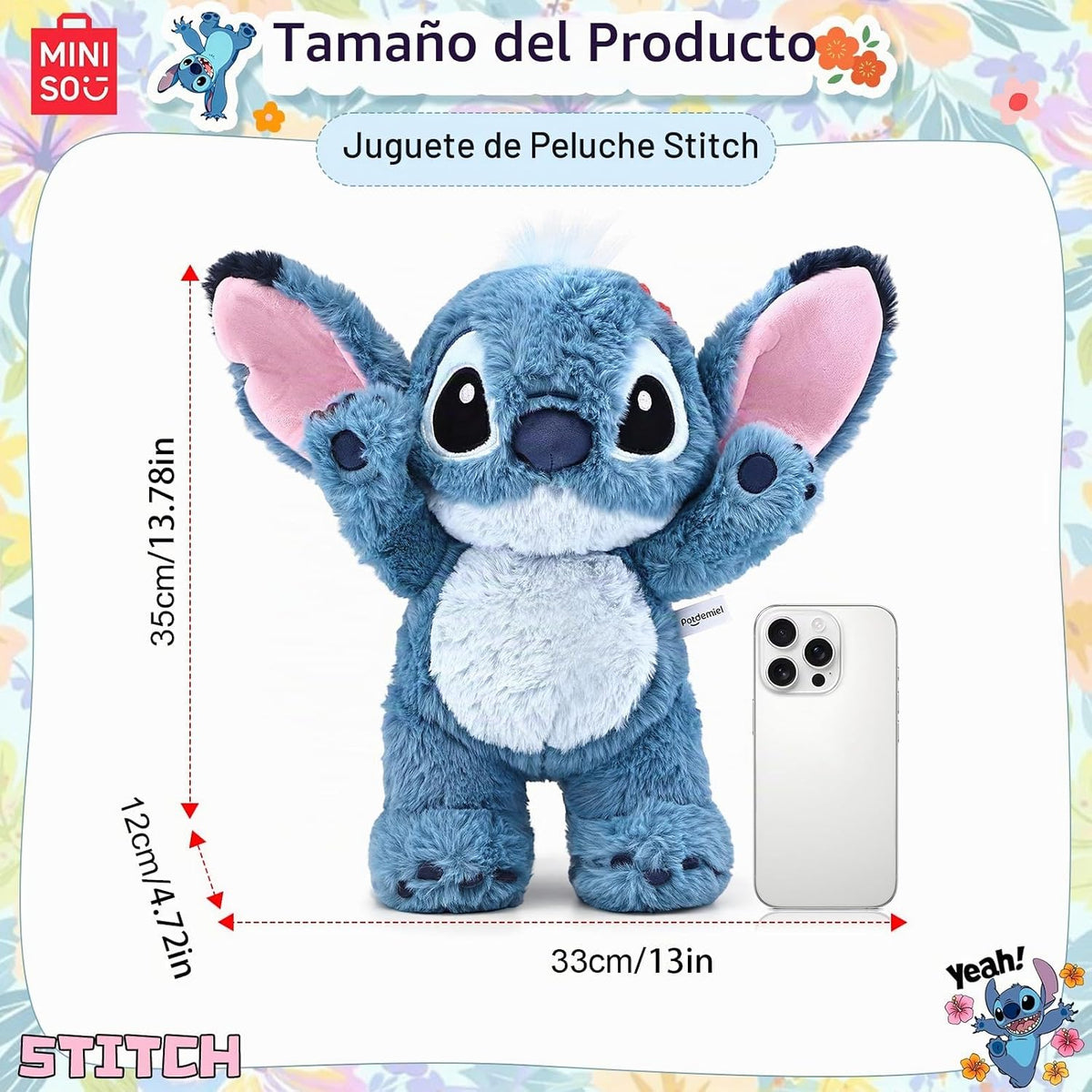 MINISO Disney Stitch - Juguete de peluche Lilo & Stitch, colecc...