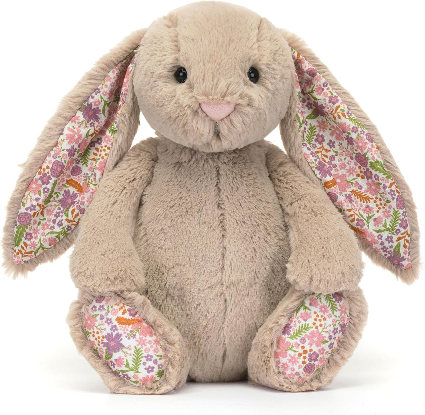 Jellycat Blossom - Pétalo de conejo beige de peluche, tamaño mediano