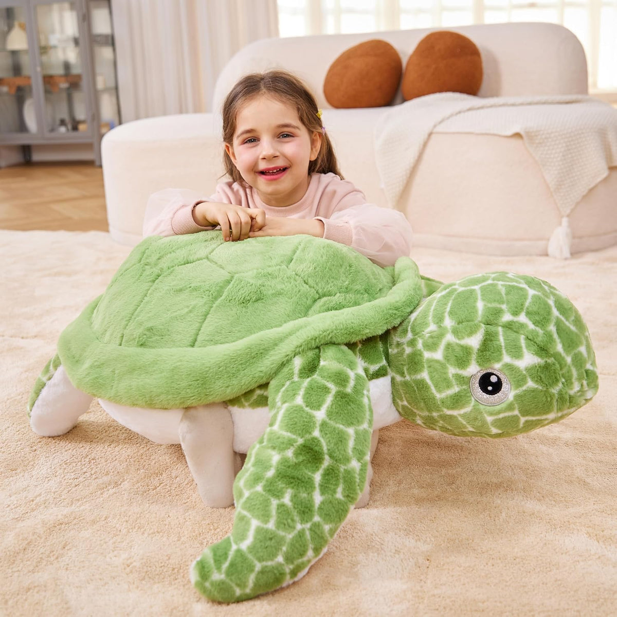 IKASA - Peluche gigante de tortuga marina de felpa, juguete de anim...