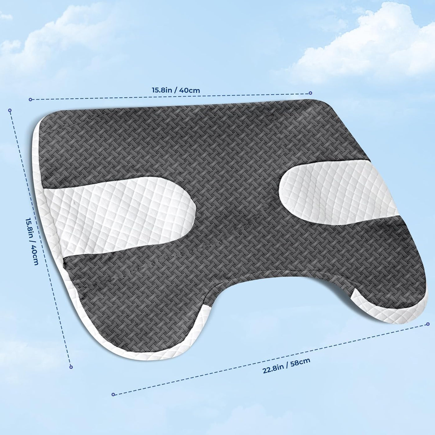 SAHEYER Funda de almohada para dormir de lado, sistema de alivio de...