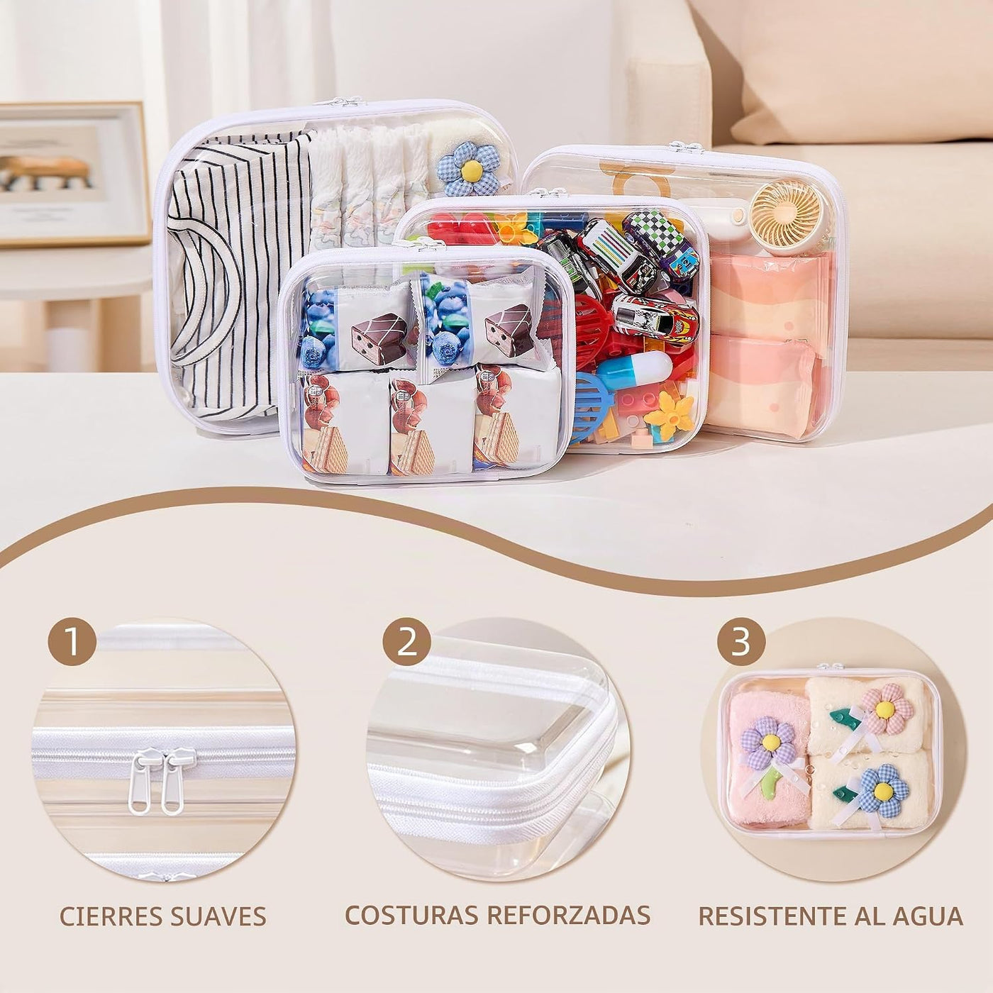 WELPIRT Bolsas organizadoras de bolsas de pañales de cáscara dura |...