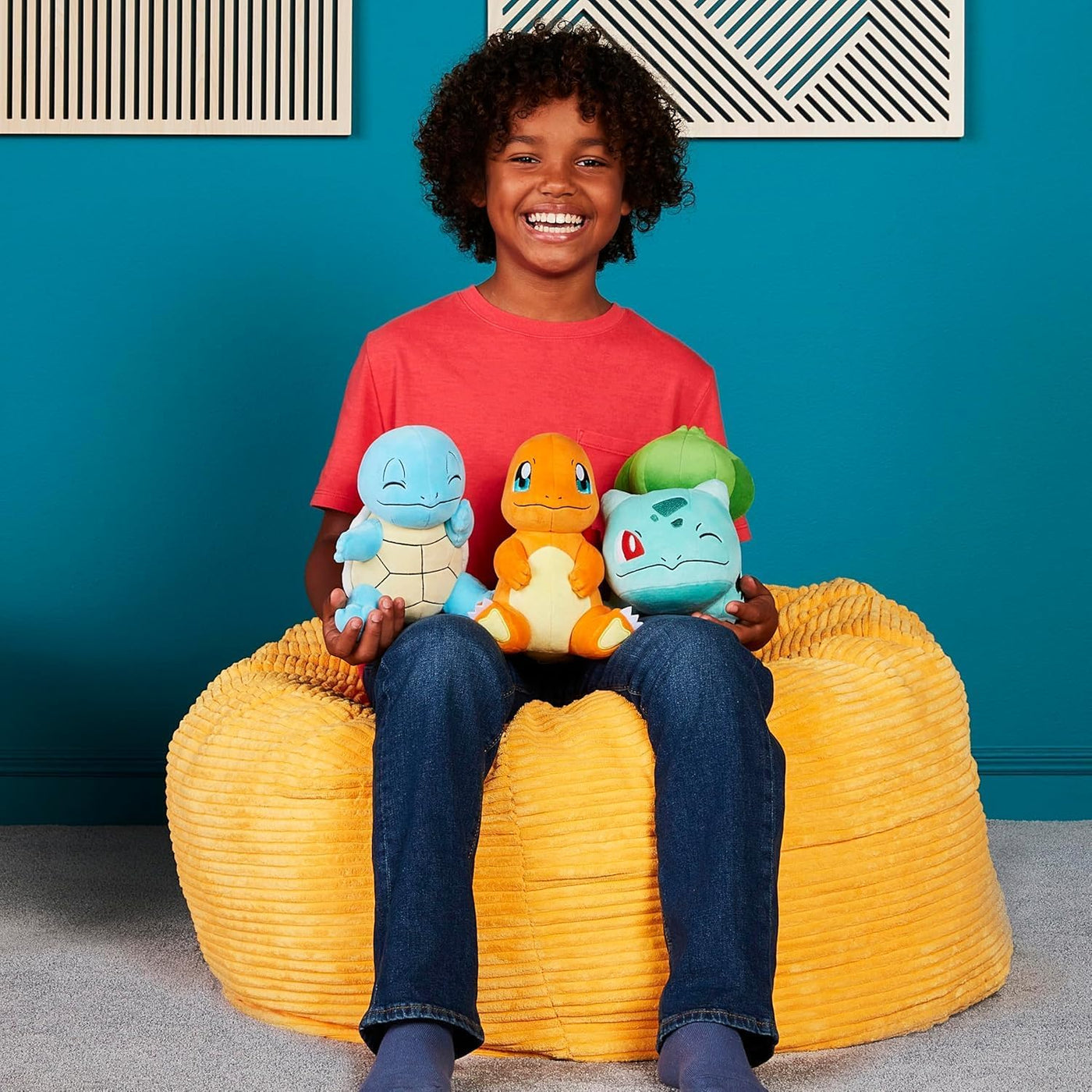 Pokemon Kanto Region First Partner Plush Paquete de 3 - Peluches de...