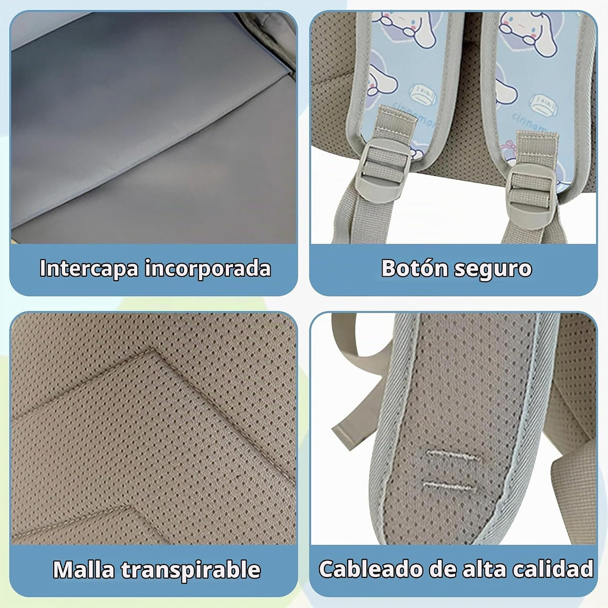 trettitre Mochila linda de anime para estudiantes, bolsa de viaje c...