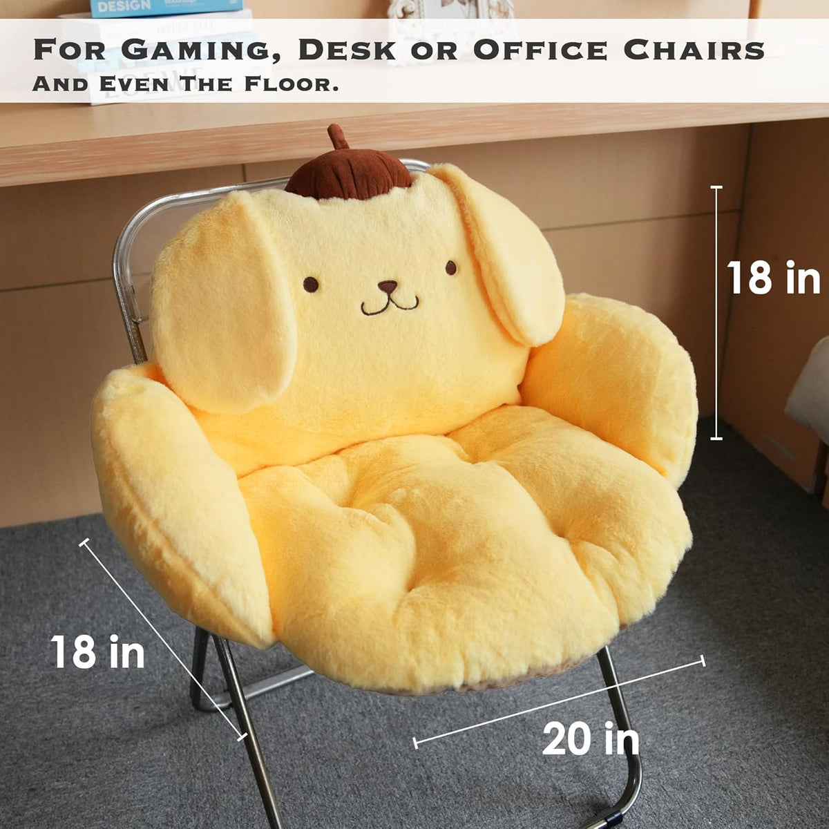 Juju - Cojín Kawaii amarillo \u2013 Decoración de habitación Kawaii...