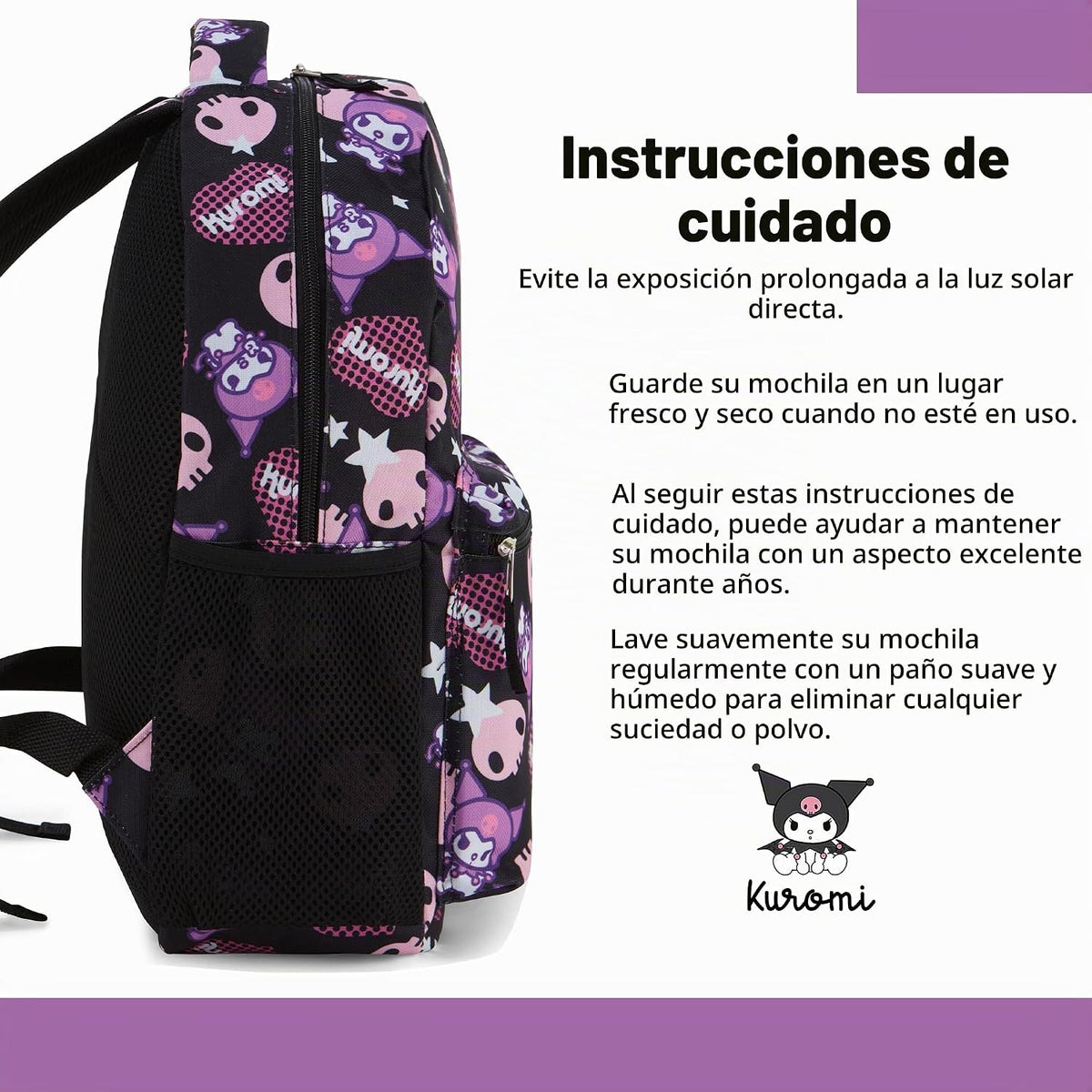 Mochila escolar completa Hello Kitty - My Melody, Kuromi, Keroppi,...