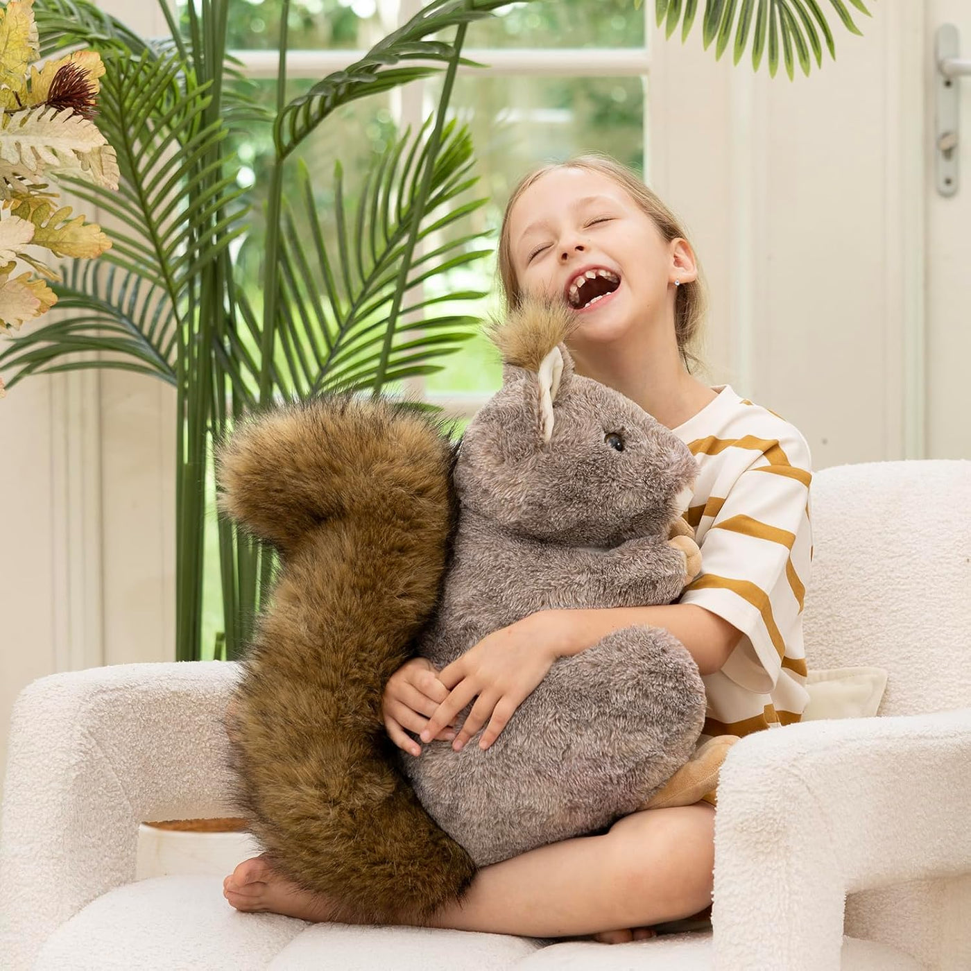 MaoGoLan Ardilla gigante de peluche, 17.7 pulgadas, realista, ardil...