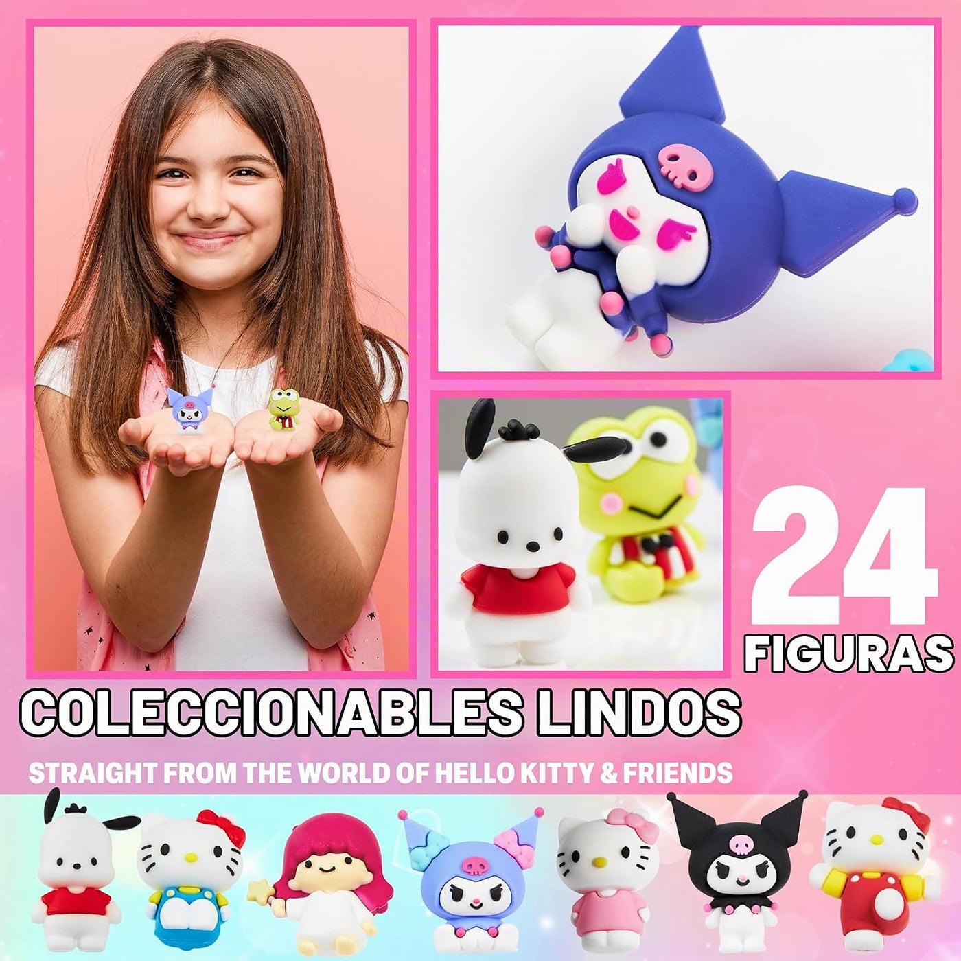 Caja de figuras sorpresa de Hello Kitty y amigos con 24 piezas de f...