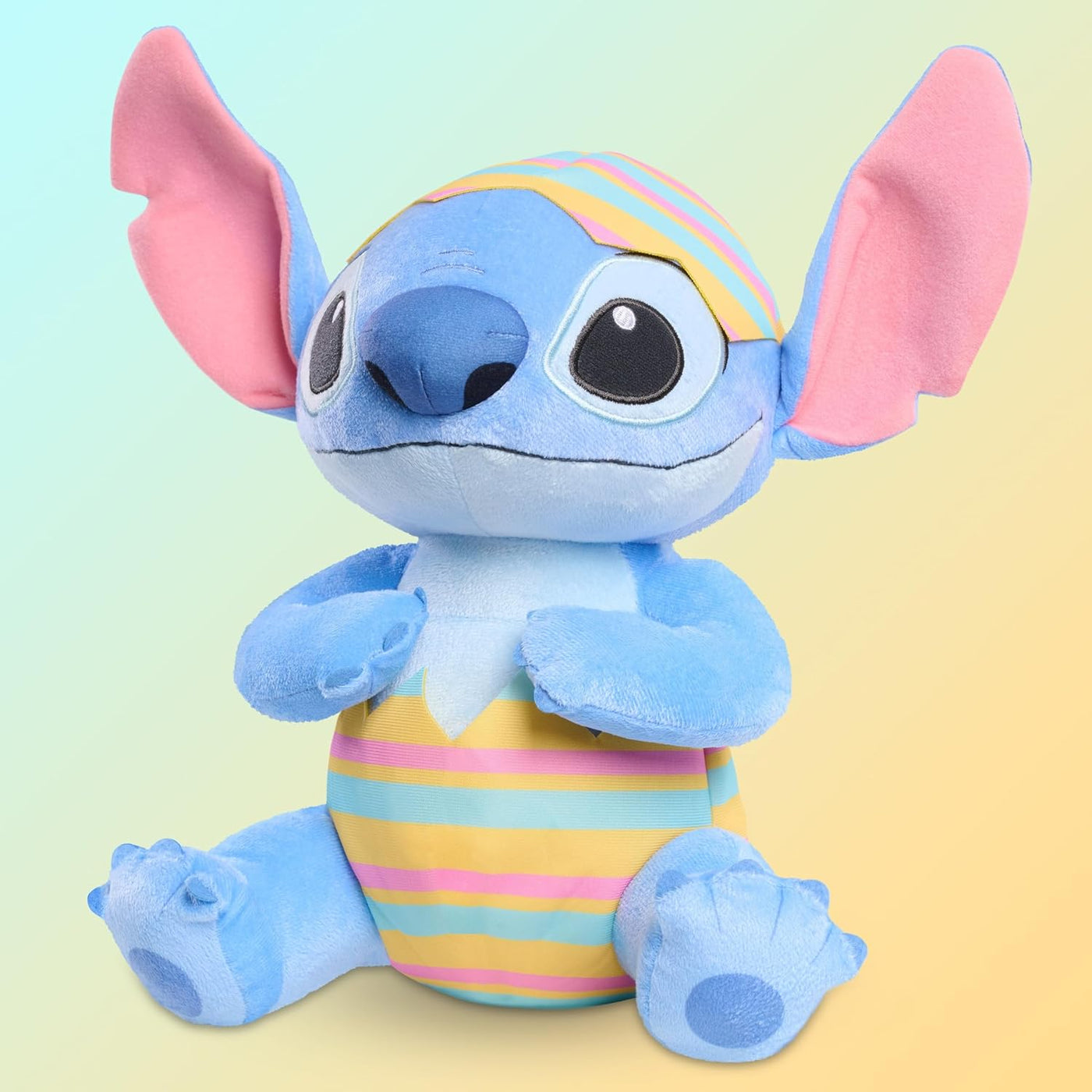 Disney Stitch - Peluche suave de Pascua en mameluco y sombrero de h...