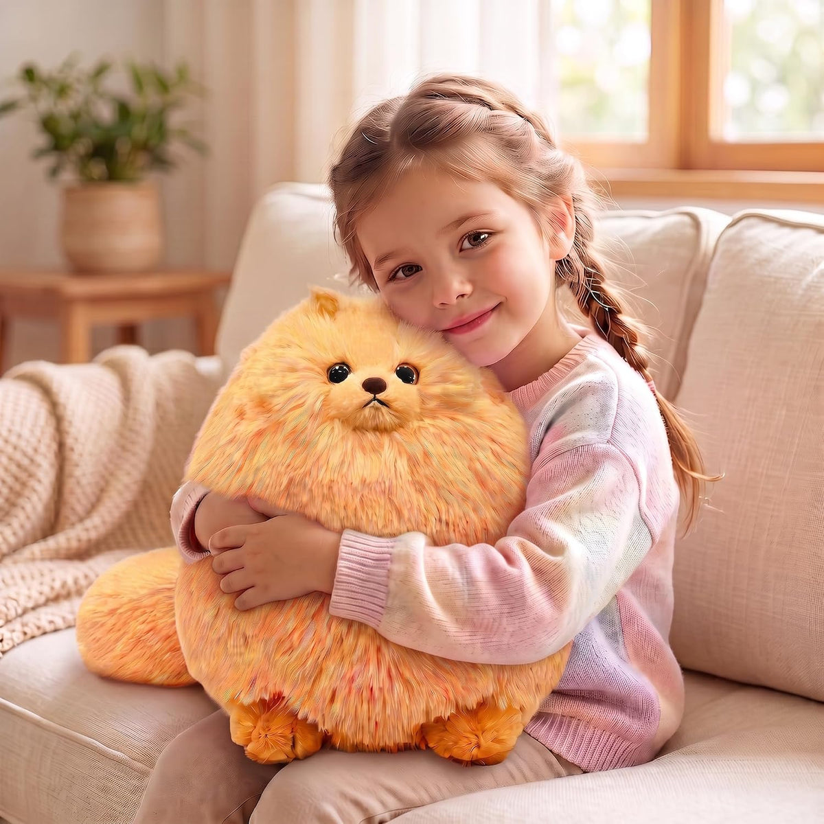 Winsterch - Gato de peluche de peluche, gato de peluche naranja de...