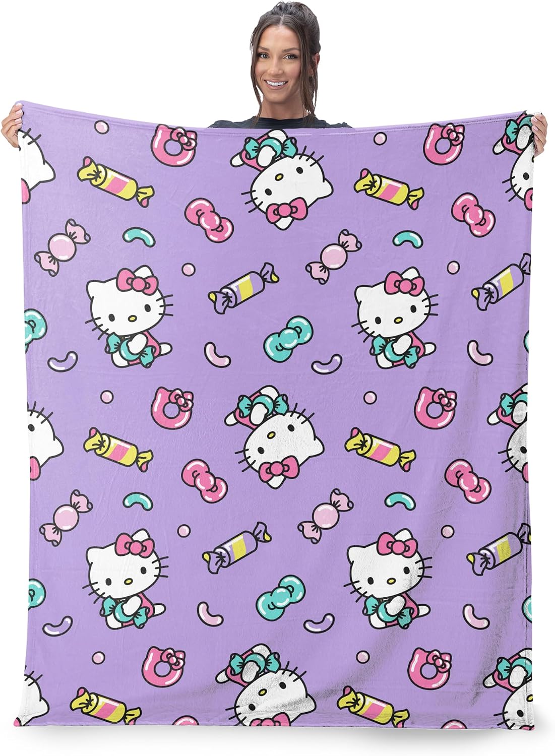 Northwest Hello Kitty - Manta de seda suave y ligera para cama, sof...