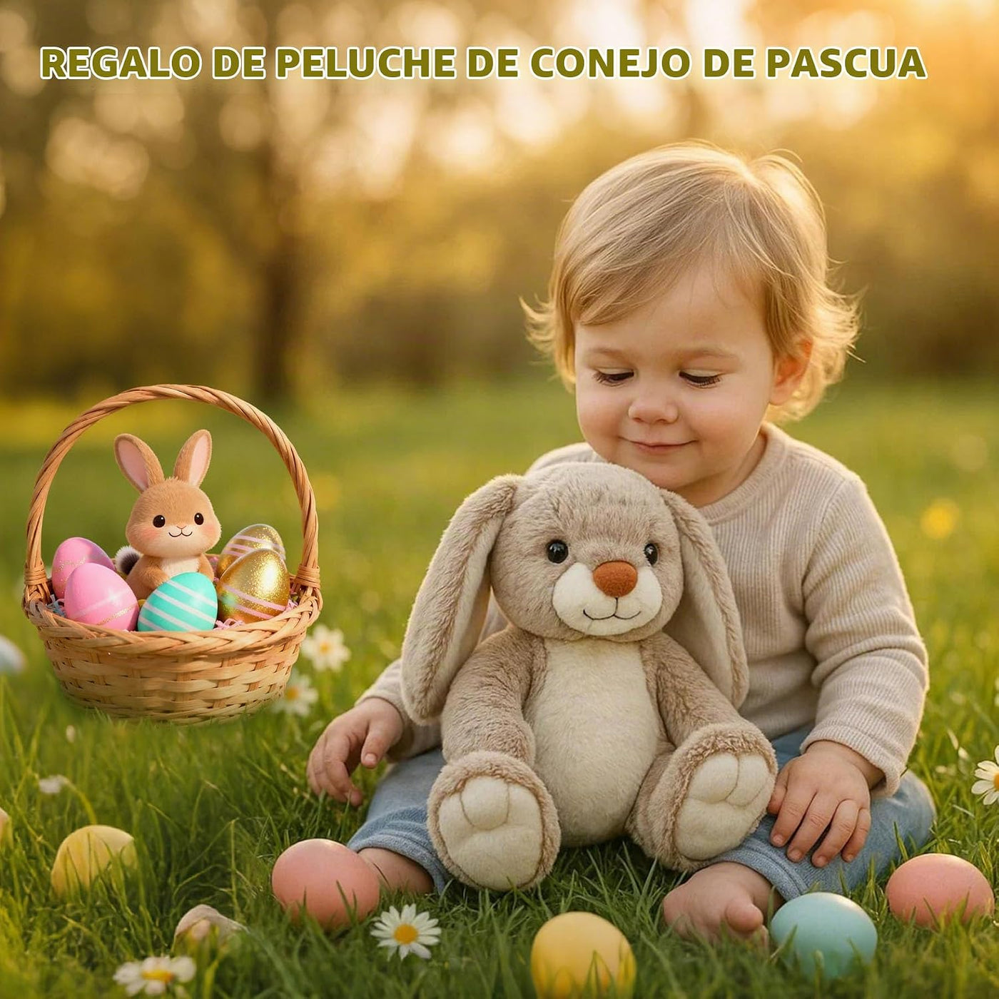 Juguete de peluche de conejo con pies grandes Adorable conejo muñec...