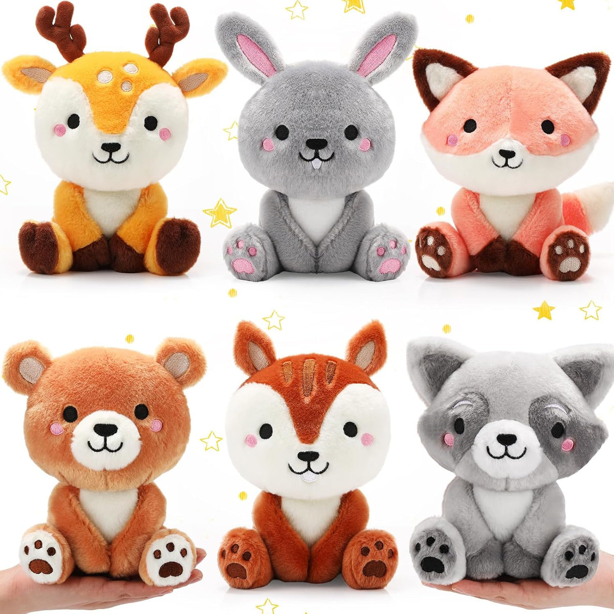 RoundFunny 6 Piezas Juguetes de Animales del Bosque de 7 Pulgadas O...