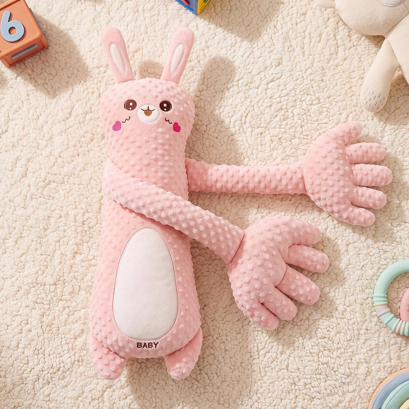 LiKiLiKi Pink Rabbit - Juguete de peluche interactivo con control r...