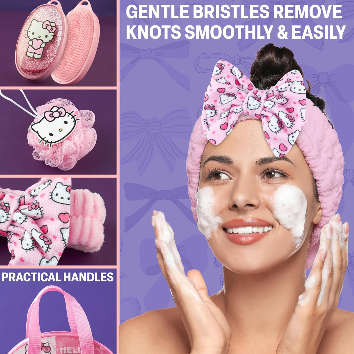 Get Trend Hello Kitty Sanrio - Juego de accesorios de ducha, necese...