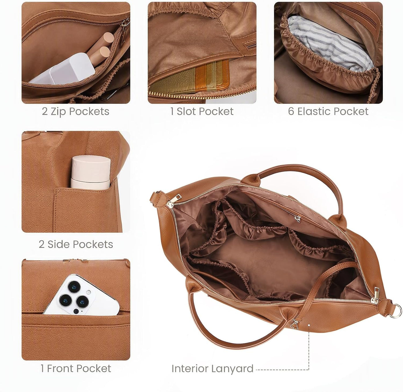 Bolsa de pañales convertible de cuero vegano para pañales, mochila...