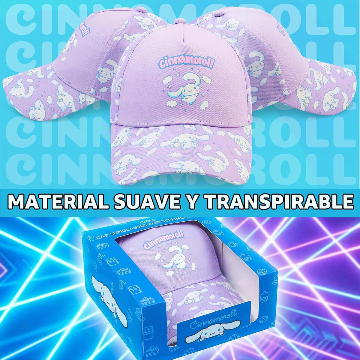 Get Trend Hello Kitty | Barbie | Squishmallows - Gorra de béisbol p...