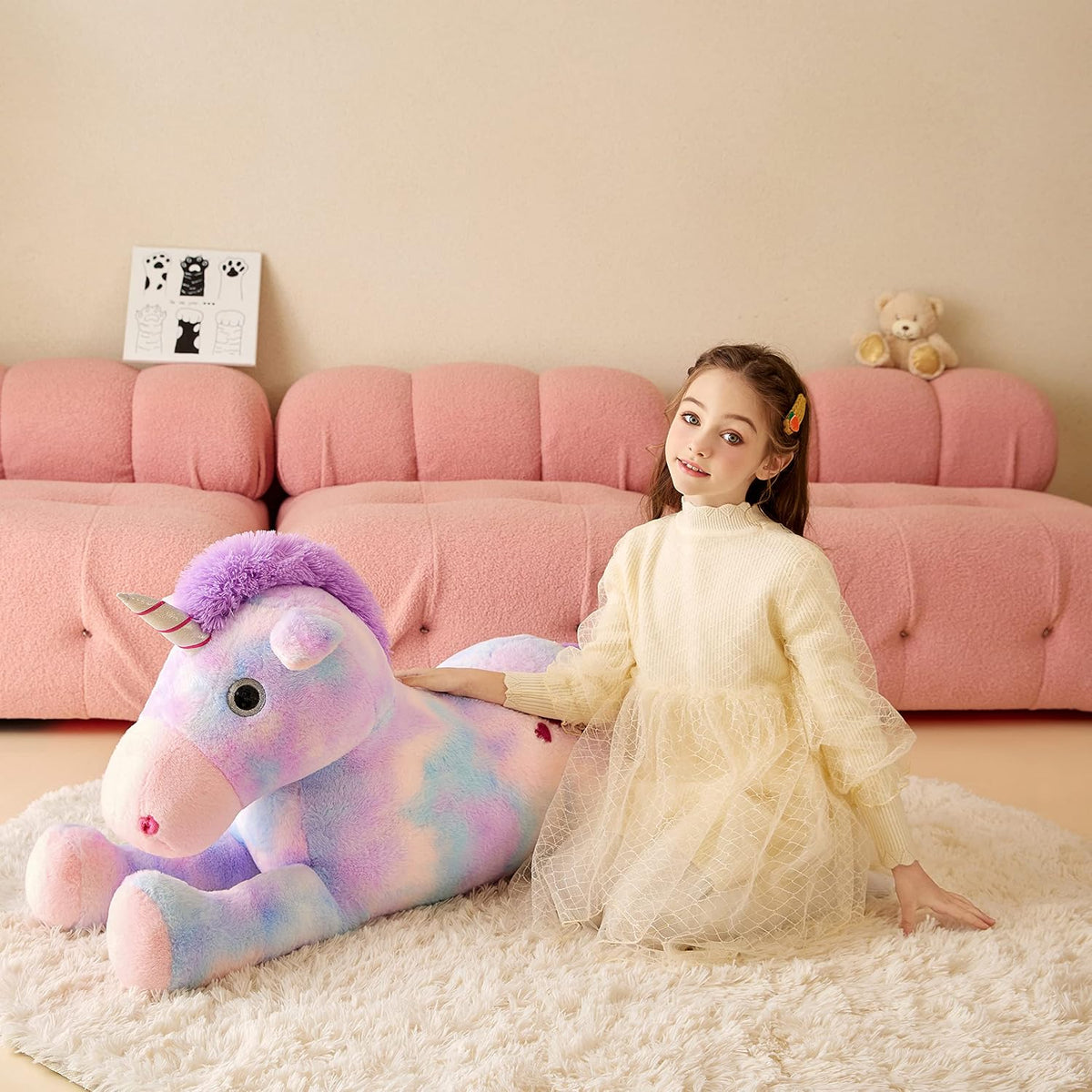 Tumyay - Animal de peluche gigante de unicornio de felpa suave, jug...