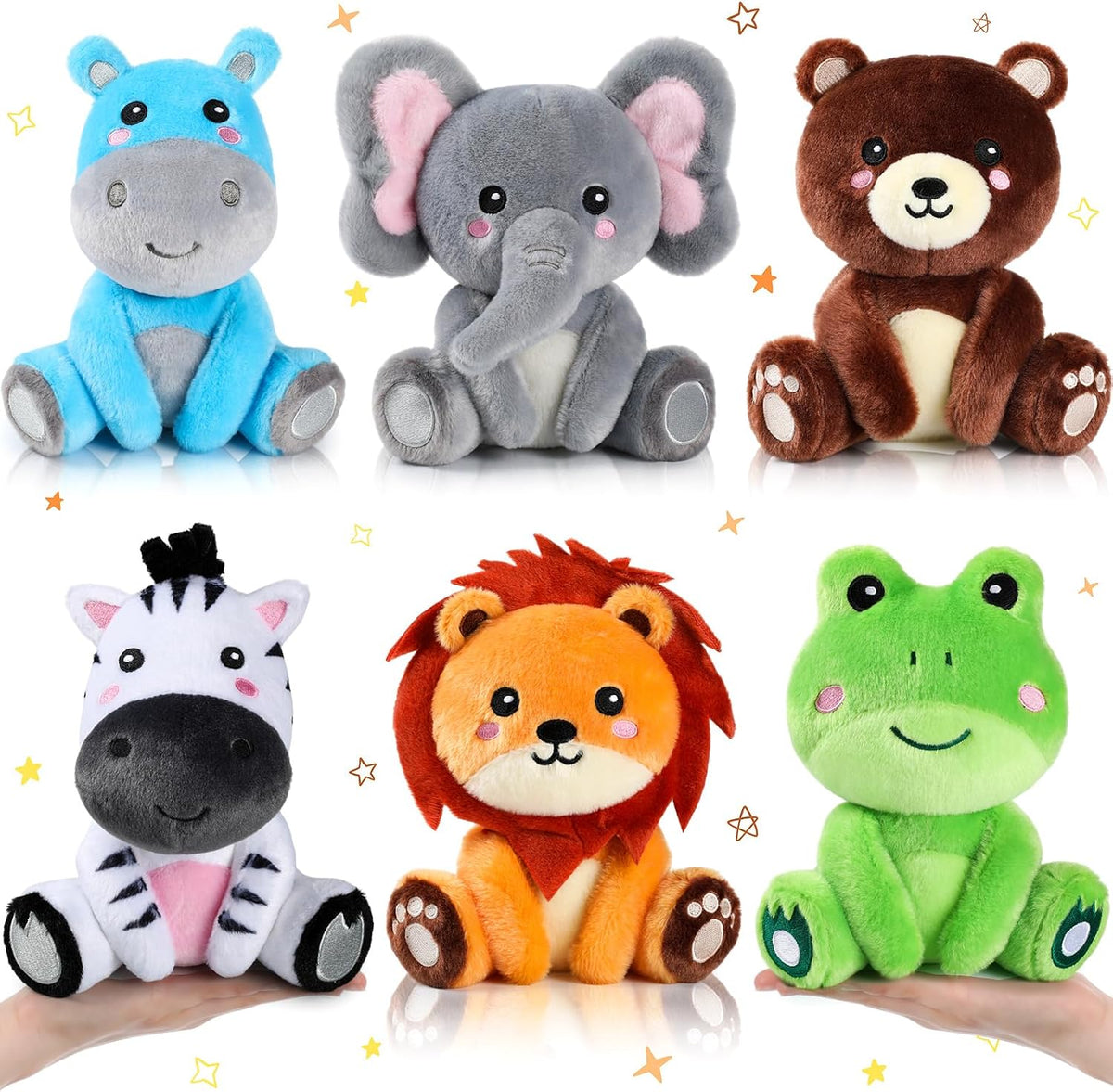 RoundFunny 6 Piezas Juguetes de Animales del Bosque de 7 Pulgadas C...